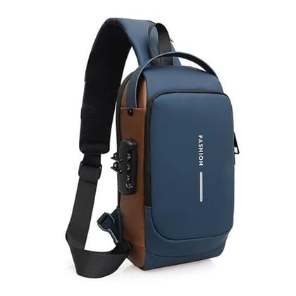 Anti-Theft Sling Bag with USB Charging Port, Waterproof Crossbody Chest Bag for Men & Women (Fits 7.9" Tablet, Multi-Pocket Design, Adjustable Strap)