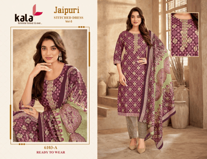 Jaipuri Kala Readymade Pant Style Suits Vol 5