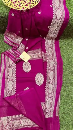 Banarasi SemiGeorgette Silk Dyed Sarees