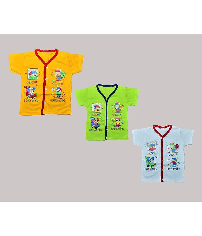 TRITI Pack of 3 Baby Boys Cotton Top ( Multi )