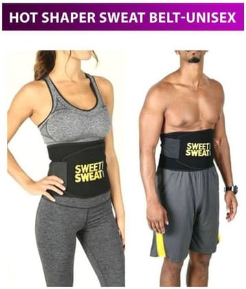 Slim Belt for Men and Women || Slim Sweat Belt Body Shaper - Free Size (Black Color) 1 Pcs