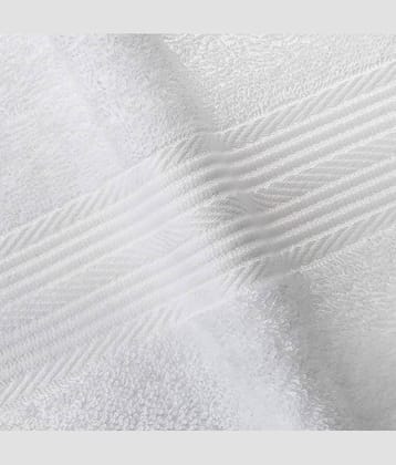 XMER Pack of 5 Terry 475 -GSM Bath Towel ( White )