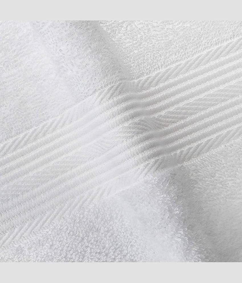 XMER Pack of 5 Terry 475 -GSM Bath Towel ( White )