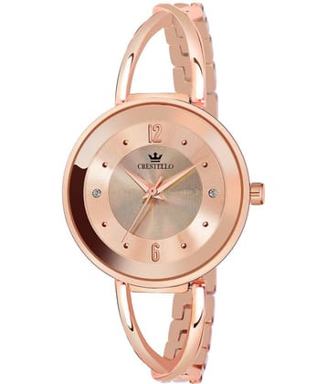 Crestello - Rose Gold Metal Analog Womens Watch