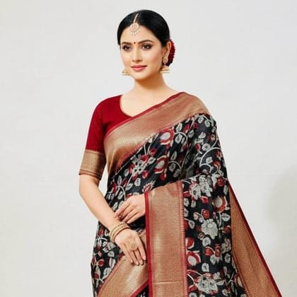 Mangalgiri Silk Floral Brown