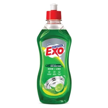 Exo Anti Bacterial Liquid Dishwash Bio Enzymes Neem Lime Green 500ml
