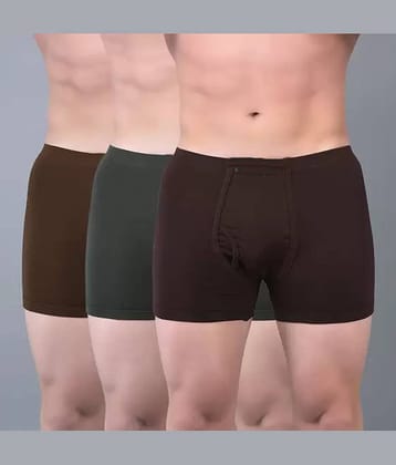 Cavenders Pack of 3 Cotton Blend Trunks For Men's ( Multicolor )