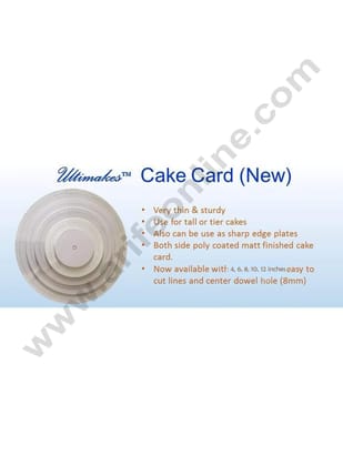 Cake Decor Ultimakes Cake Card - Round 6 inch