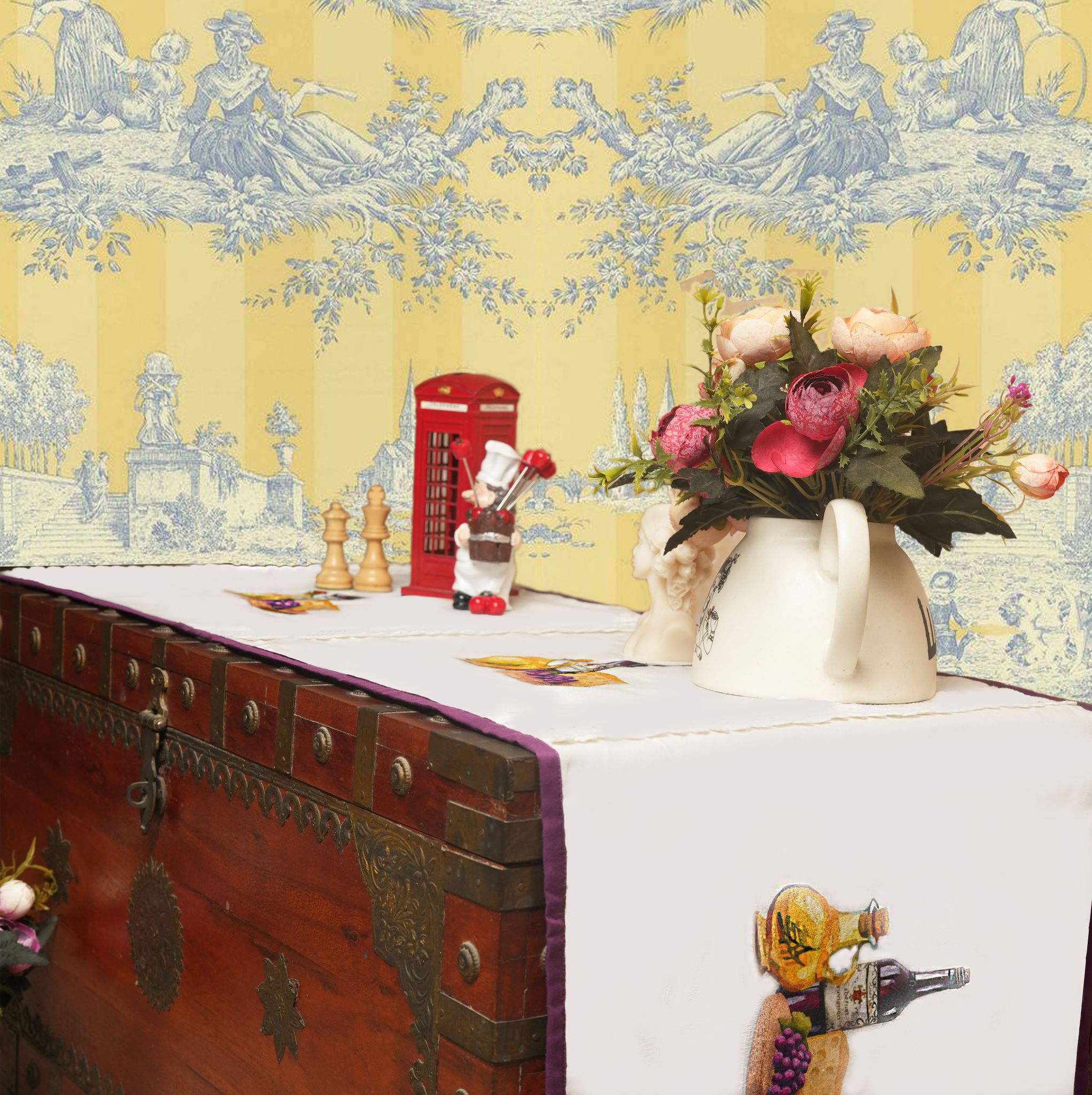 Crimson Easter Table Runner