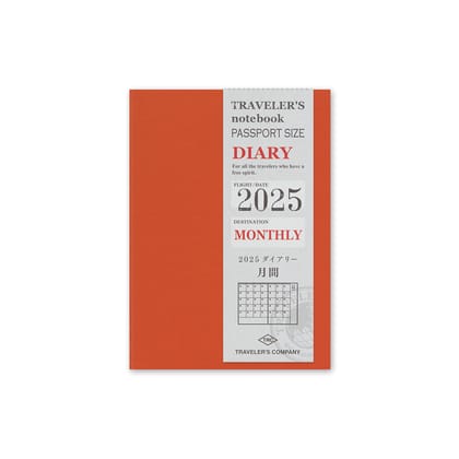TRAVELER'S notebook Passport Size Refill 2025 Monthly