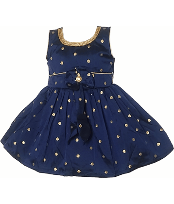 harshvardhanmart.com Baby Girls Cotton Blend Frocks ( Blue )