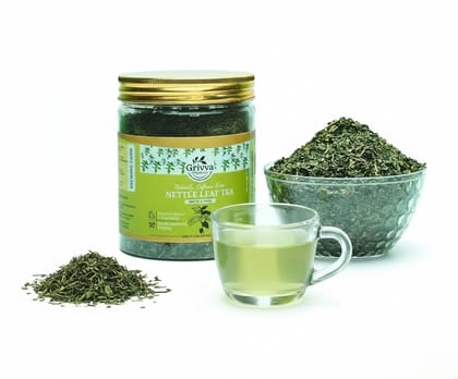 Nettle Leaf Herbal Tea 100% Pure Natural Loose Leaf Detox and Immunity Boost Caffeine-Free Wellness Tea Rich in Iron and Antioxidants 50g Reusable Jar