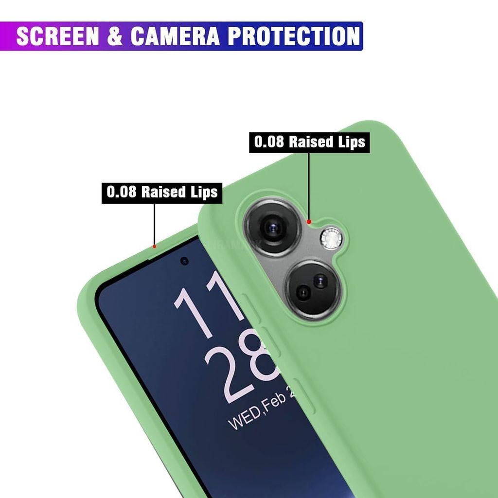 LIRAMARK Liquid Silicone Soft Back Cover Case for Oneplus Nord 3 5G