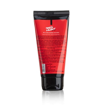 Red Hunt Men Face Wash Acne & Oil Control face wash For Refreshed and Clear Skin 50ml