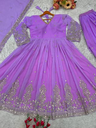 Designer Party Wear Look Anarkali Gown And Pent With Dupatta Designer Party Wear Look Anarkali Gown And Pent With Dupatta
