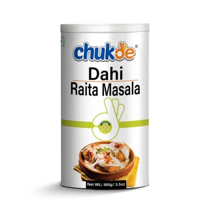 Chukde Dahi Vada Raita Masala - Authentic Blend of 12 Natural Spices for Delicious Snacks and Dishes, No Preservatives or Additives Added.