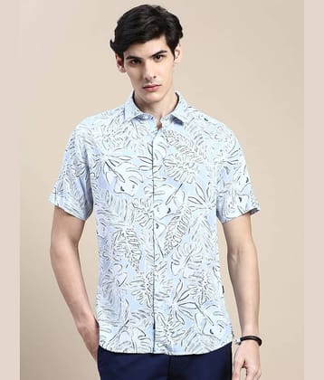 Showoff Cotton Blend Regular Fit Printed Half Sleeves Men's Casual Shirt - Blue ( Pack of 1 )