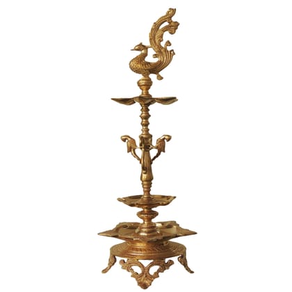 Brass Showpiece Brass Table Decor Deepak Statue (BSMAS323)