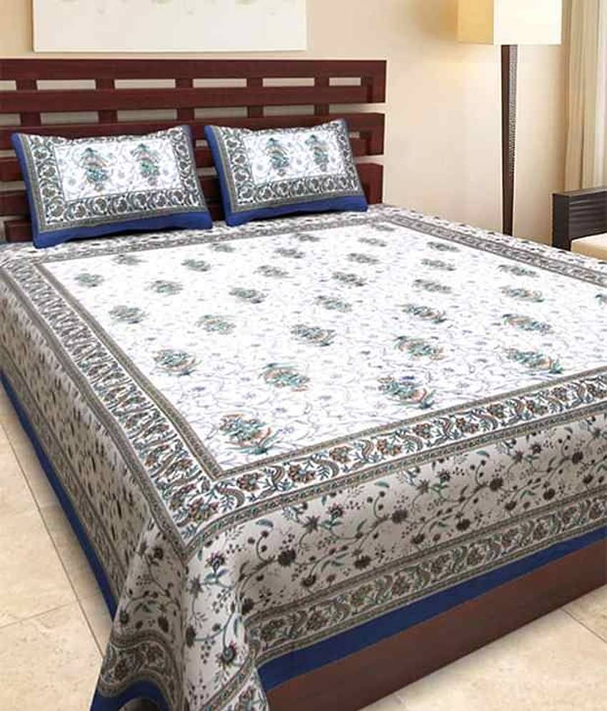 Uniqchoice Cotton King Bedsheet ( White )