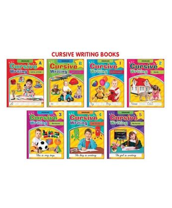 Cursive Writing 7 Books Pack - Capital Letters, Small Letters, Joining Letters, Words, Sentences - Handwriting Practice Books for Age 3-7 years (Set of 7 Books) [Paperback] Dreamland Publications