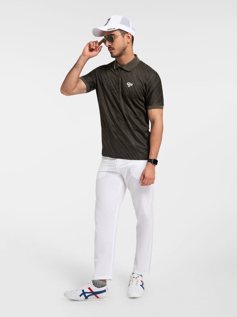 AH Military Olive Camo Polo