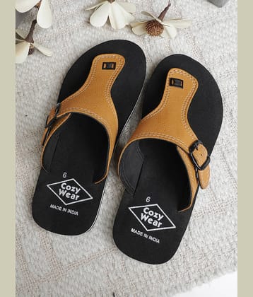 Cozy Wear Brown Men's Leather Slipper