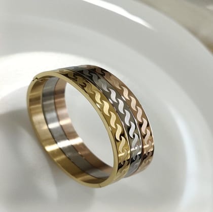 Set of Three Stainless Steel Unisex Kada- STKD 4145
