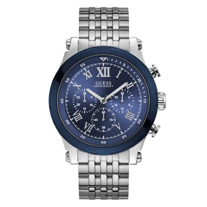 Guess Men 46.5 mm Size Blue Dial Analog Watch - U1104G3M-Blue