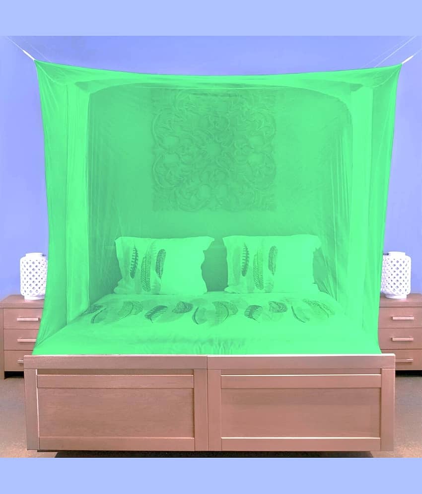 NISSI - Green HDPE - High Density Poly Ethylene Hanging Mosquito Net, Machardani ( Pack of 1 )