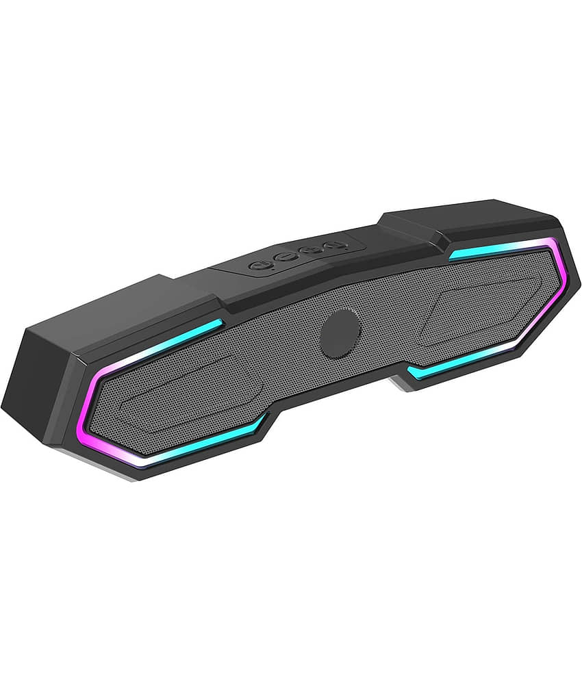 VERONIC BLAZE 12 W Bluetooth Speaker Bluetooth V 5.1 with Aux,USB,SD card Slot Playback Time 7 hrs Black