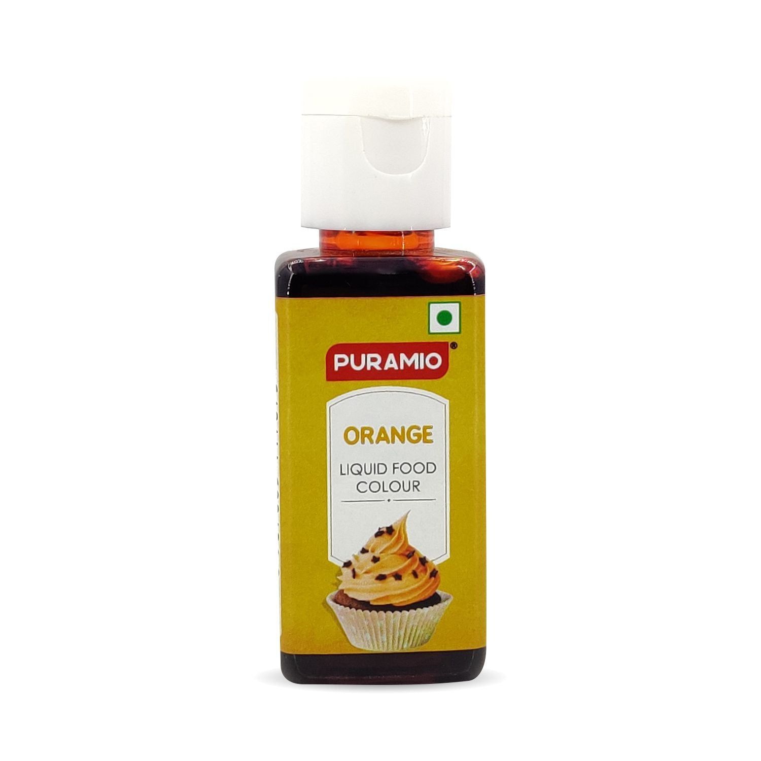 Puramio Liquid Food Colour - Orange, 50 ml