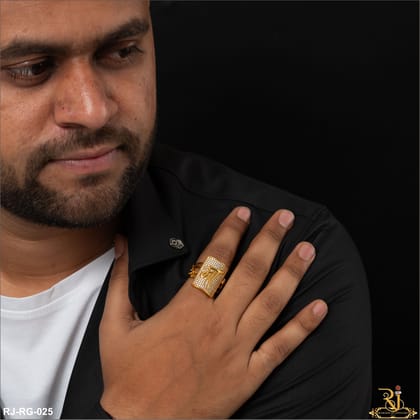 Exclusive Maa Logo with Diamond Ring for Men RG-025-28