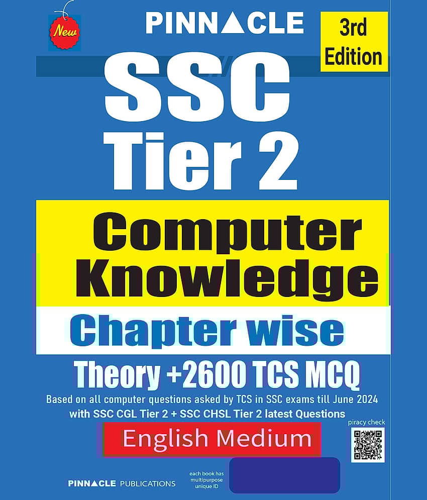 SSC Tier 2 Computer Knowledge chapter wise Theory +2600 TCS MCQ | 3rd edition | English medium