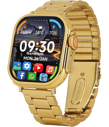 Trending Gold Bluetooth Calling Touchscreen Wireless Charging with Fitness Health Sports Music