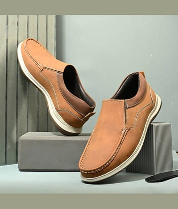 Leeport Tan Men's Boat Shoes
