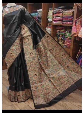 Ghicha Madhubani silk saree