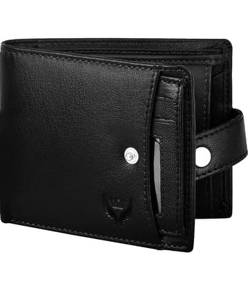 Lorenz Black 100% Leather Men's RFID Wallet ( Pack of 1 )