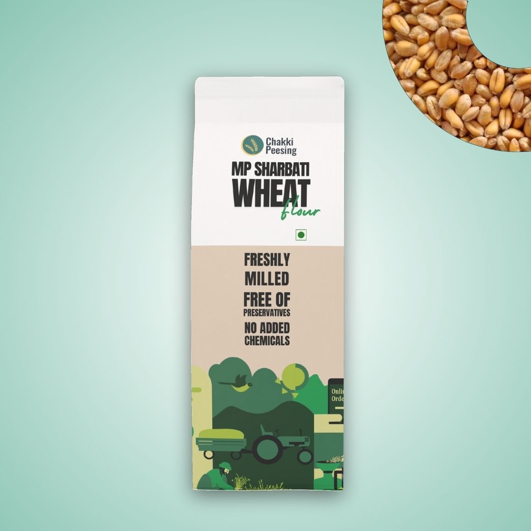 MP Sharbati Wheat Chakki Atta-750G / Fine / बारीक