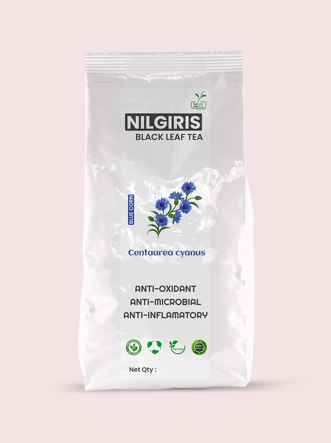 Two Leaf One Bud Nilgris Black Leaf Tea - Blue Corn 100 Gms
