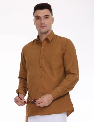 Cool Club Plus Brown Colour Full Sleeve Shirt 31004-38