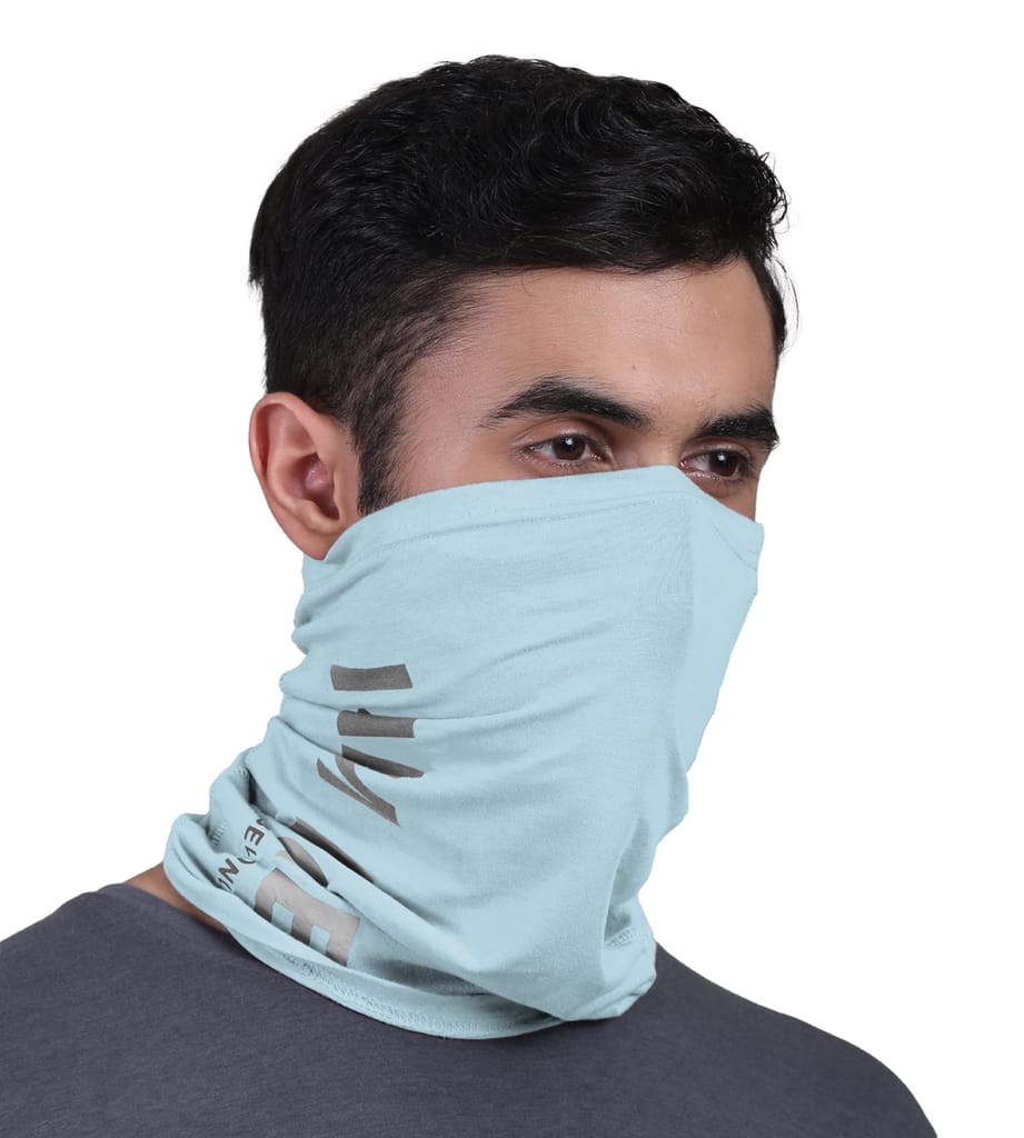 FREECULTR Unisex Bamboo Bandana, Anti Microbial Super Soft & Comfort Fit, Breathable Multipurpose Headband - Printed Pack of 3-Chalk Blue,Pastle Peach,Pilot Blue