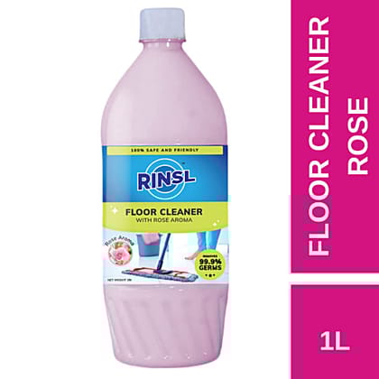 Rinsl Floor Cleaner - Rose, Kills Germs, Removes Dirt, Stains, 1 L