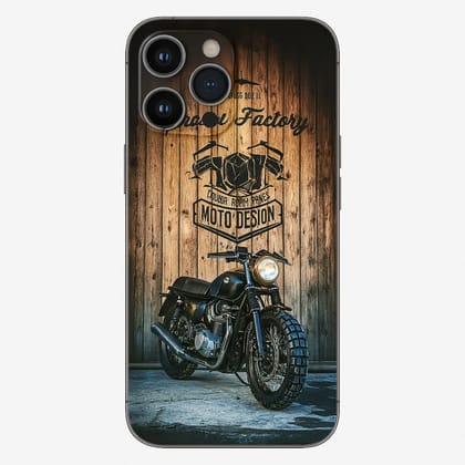 Vintage Bike Printed Back Lamination for iPhone  Moto Design Edition iPhone 16 PRO