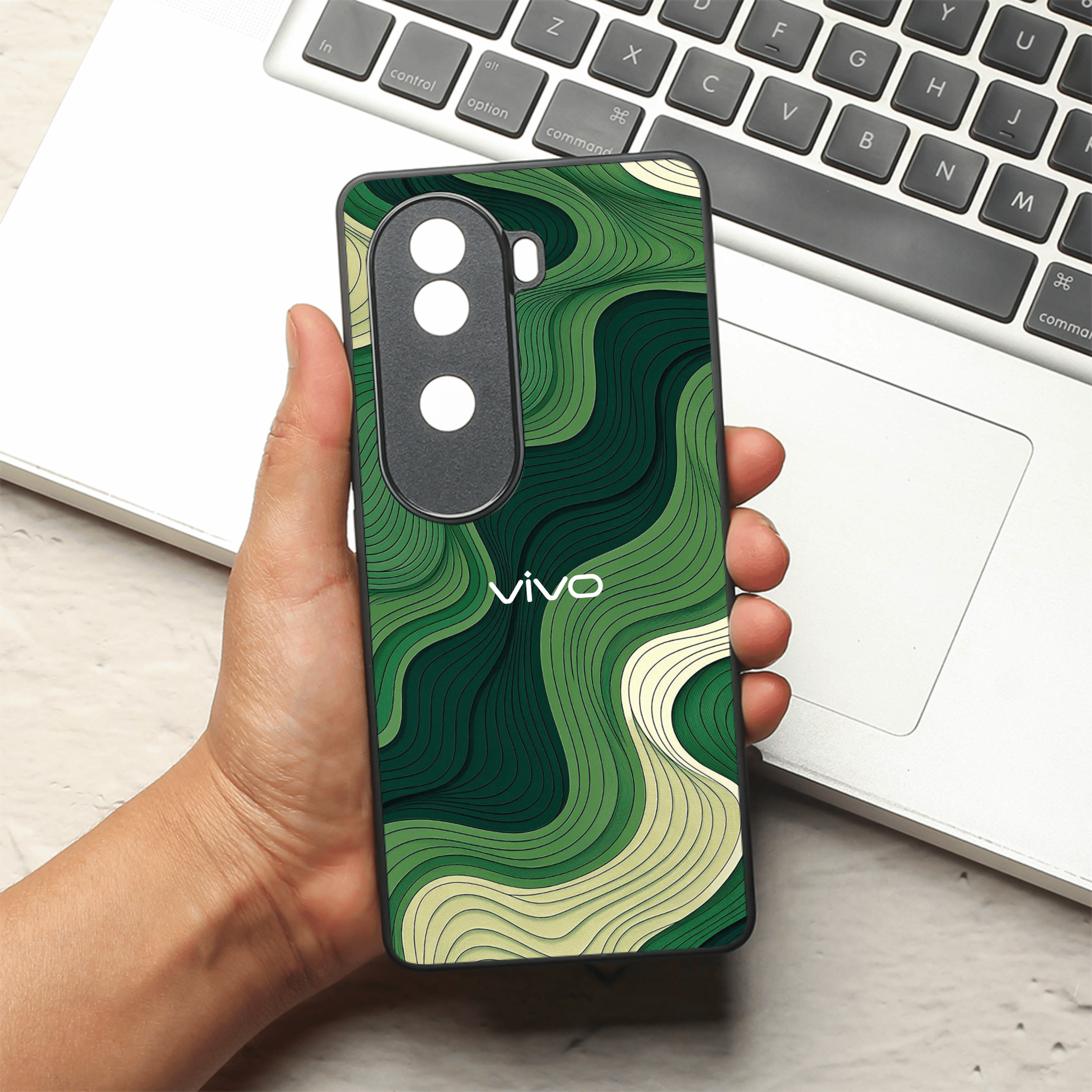 Greenstorm metal back case for Vivo V40e