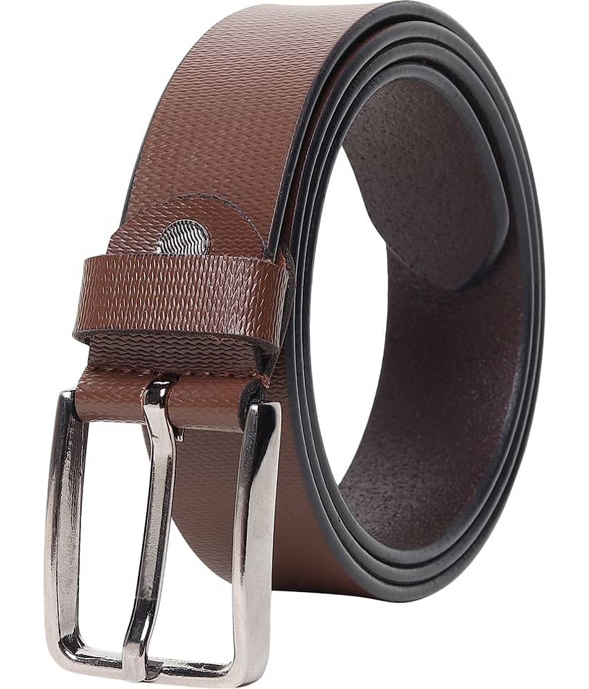 SILKSHOPPING - Brown 100% Leather Men's Formal Belt ( Pack of 1 )