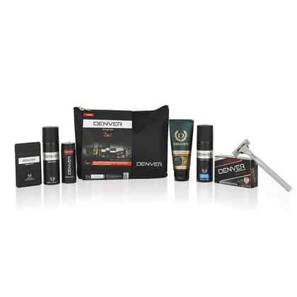 Pack of 7- Denver Black Code Grooming kit