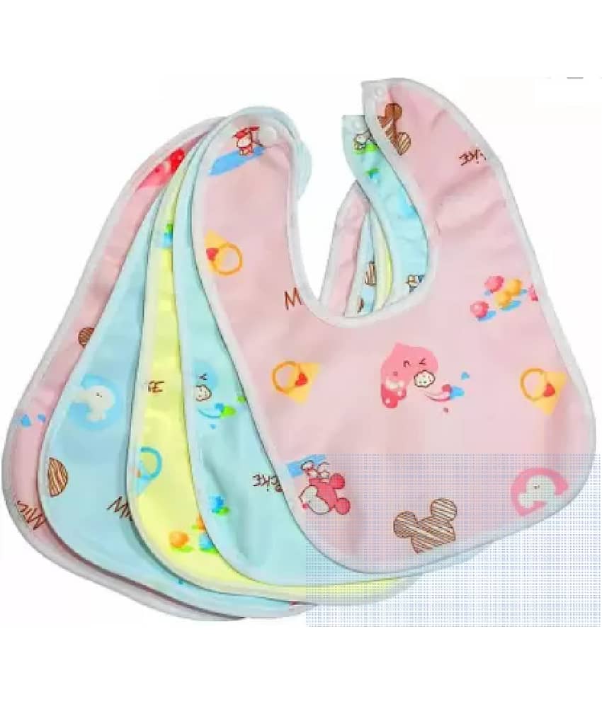 Qin Pin Multi-Colour Cotton Bibs - Set of 5