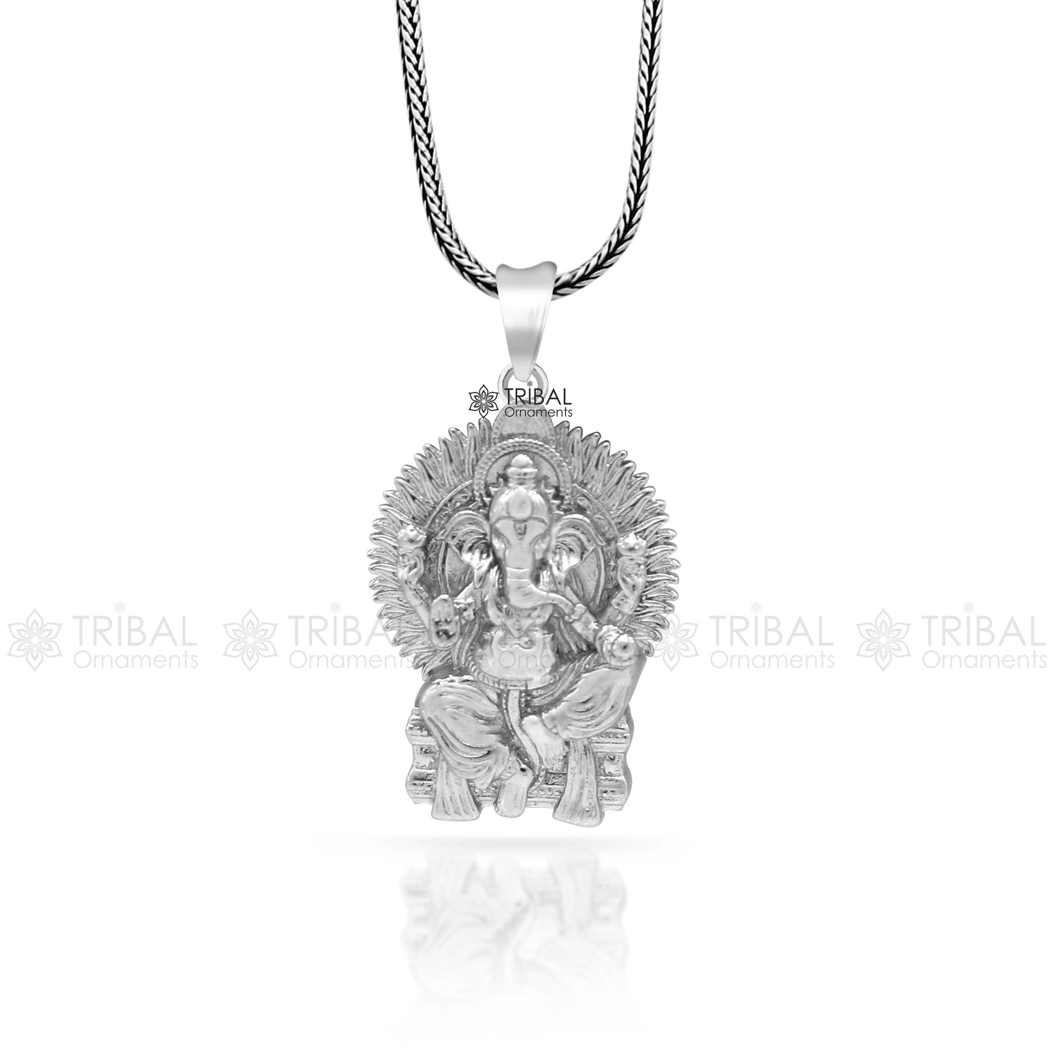 925 sterling silver Lord GANESHA design pendant necklace, Lord Ganesha unique style handmade pendant for unisex gift  Nsp822-Only Pendant