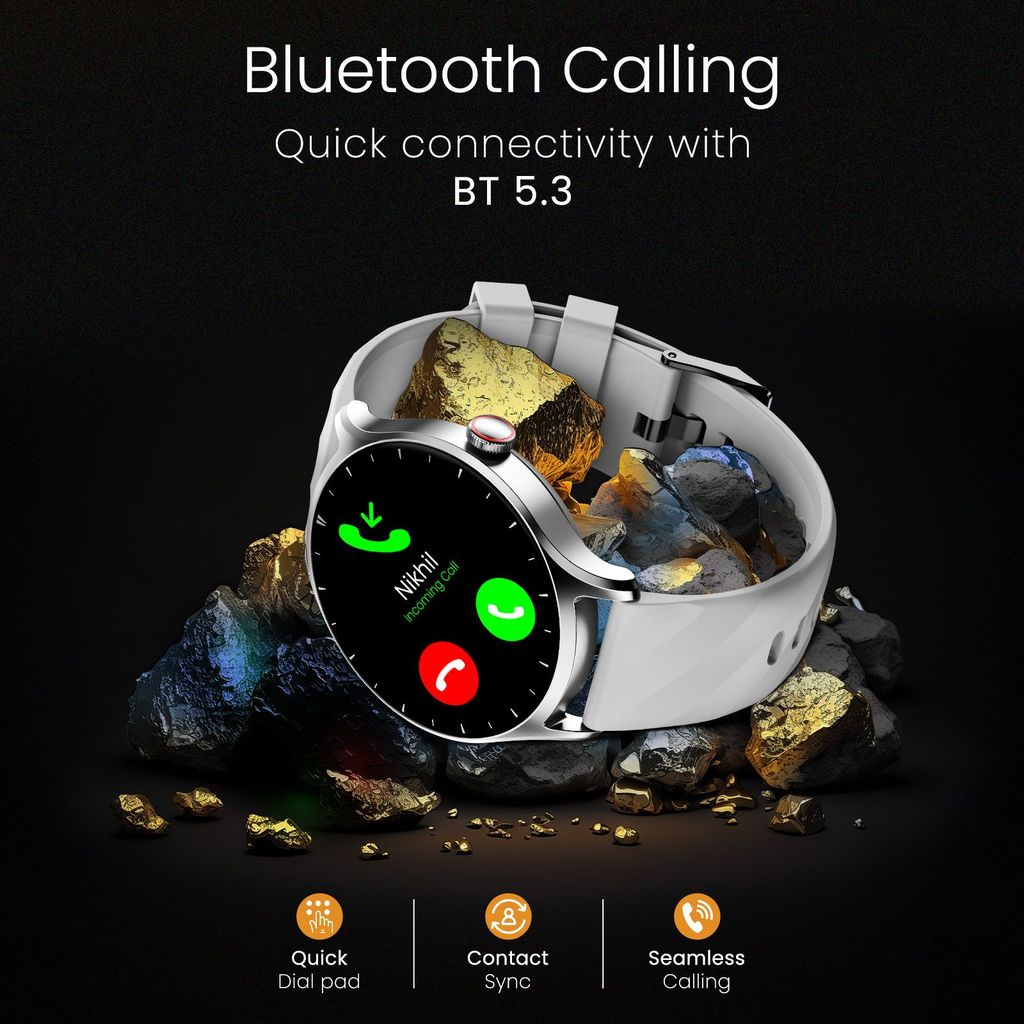 CELLECOR E2 Hype 1.50" (38.1mm) HD IPS Display Smart Watch, 500 Nits, 60Hz Refresh Rate, Bluetooth Calling, AI generated Watch Faces, 100+ Sports Modes, Health Suite, Voice Assistance (Silver-Grey)