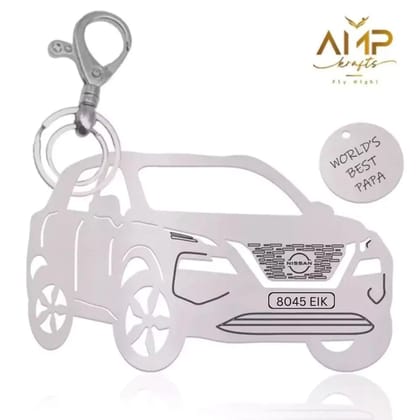 Nissan X Trail Keychain-Side View / Silver